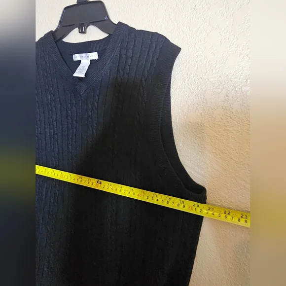 GEOFFREY BEENE Men's Sweater‎ Black Vneck Size M - Picture 4 of 6